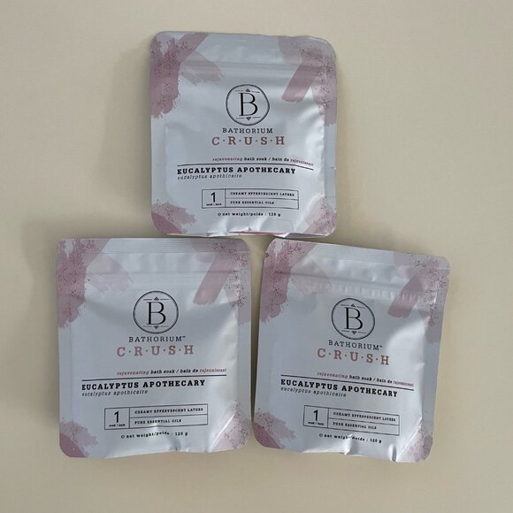 Bathorium CRUSH Bath Soak Eucalyptus Apothecary Rejuvenating 120g *3 = 360g New - Picture 1 of 7